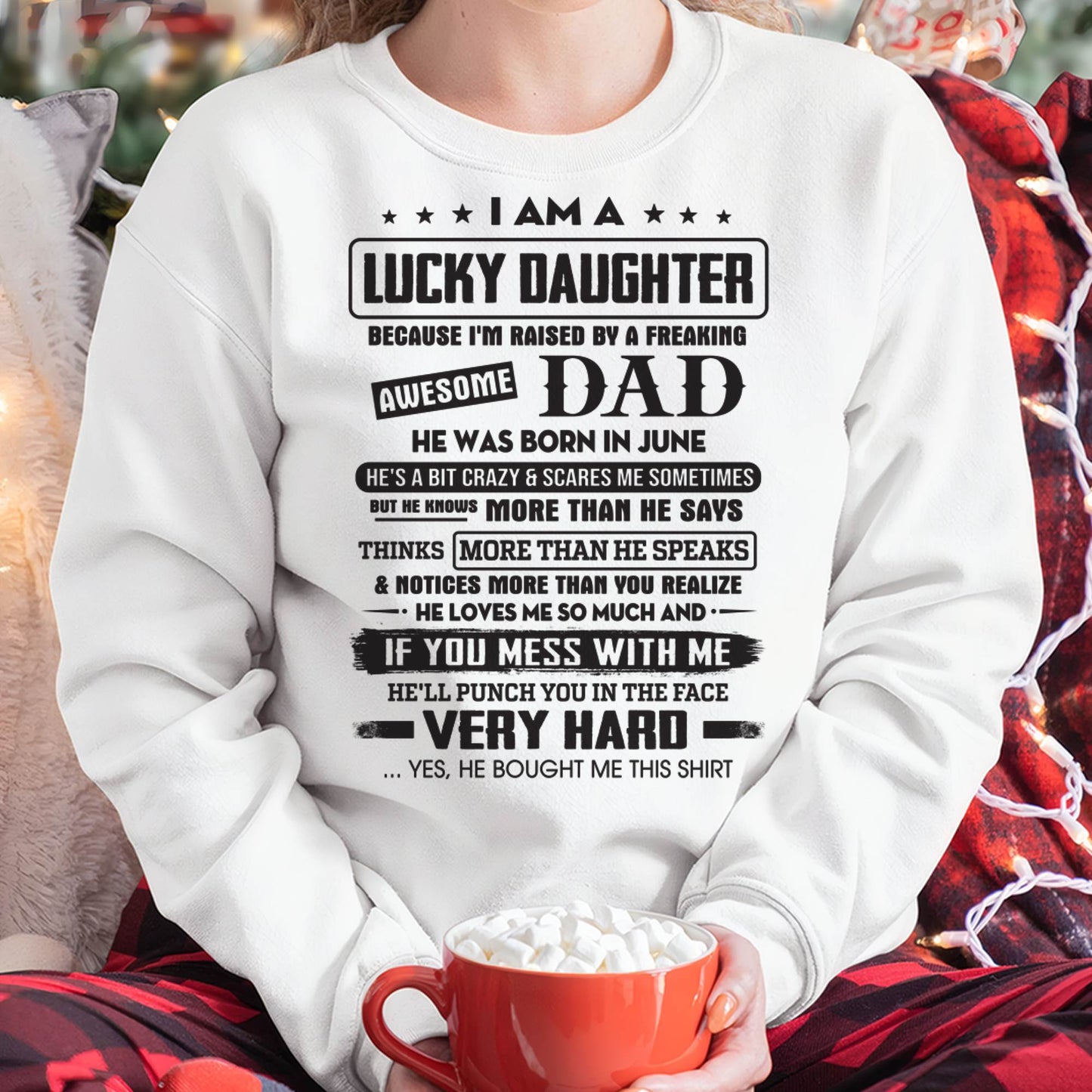 June - Lucky Daughter of Awesome Dad - Perfect Gift For Daughter From Dad - Virgo06 (SKU08-47-06)