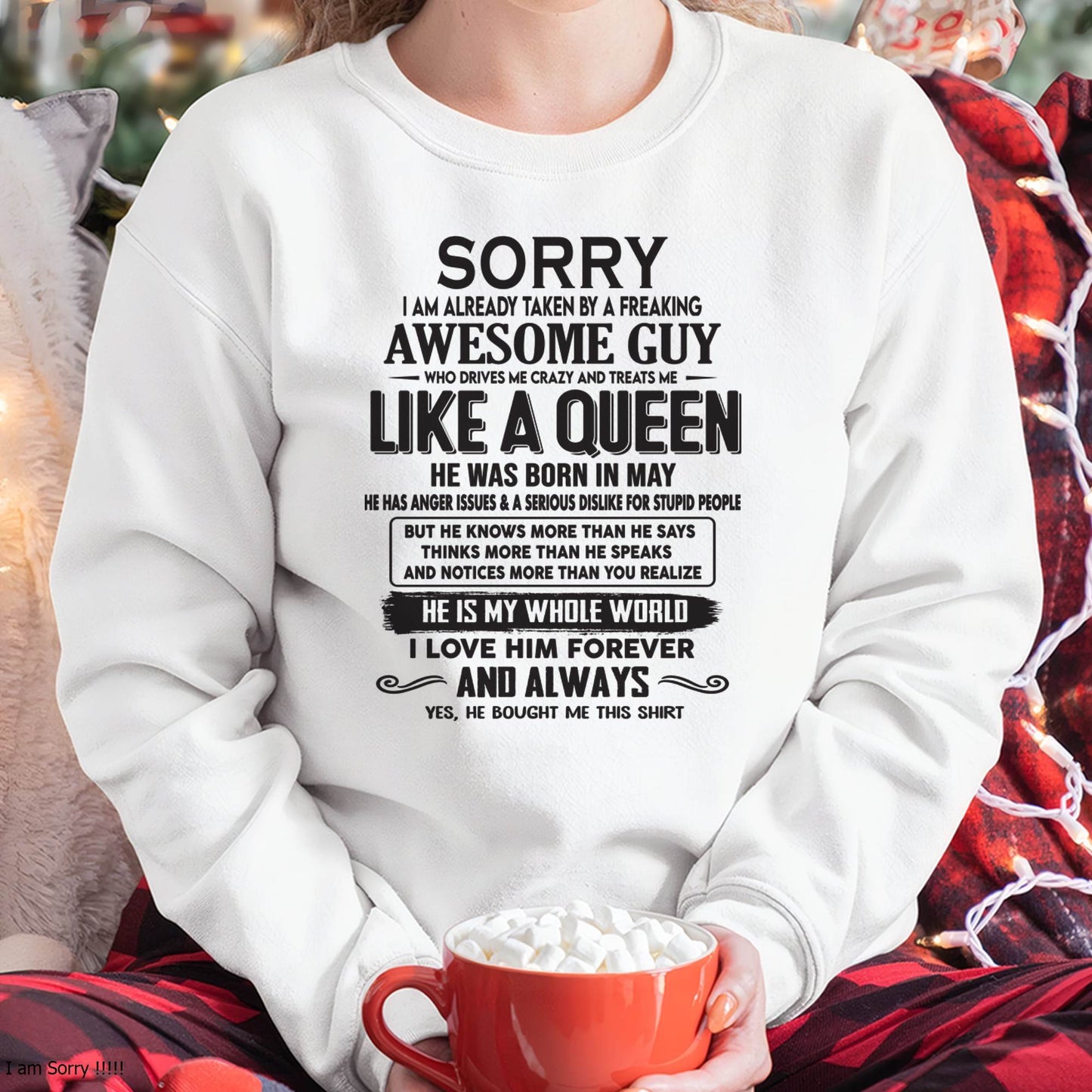 May - Sorry I am already taken by a freaking awesome guy - Gift for Wife From Husband - Virgo05 (SKU08-25-05)