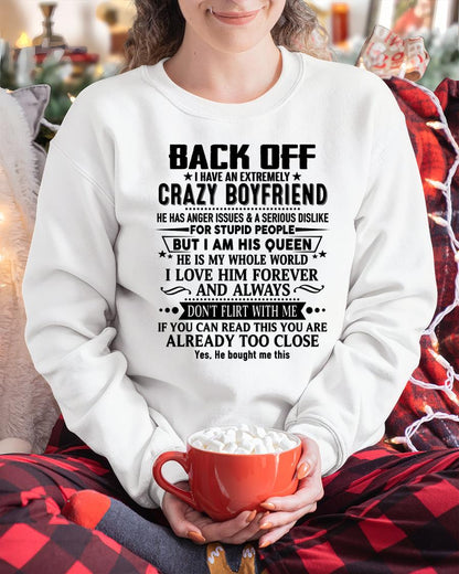 Back Off I Have An Extremely Crazy Boyfriend - - Gift For Wife From Husband - Virgo00 (SKUT-BACKOFF-00)