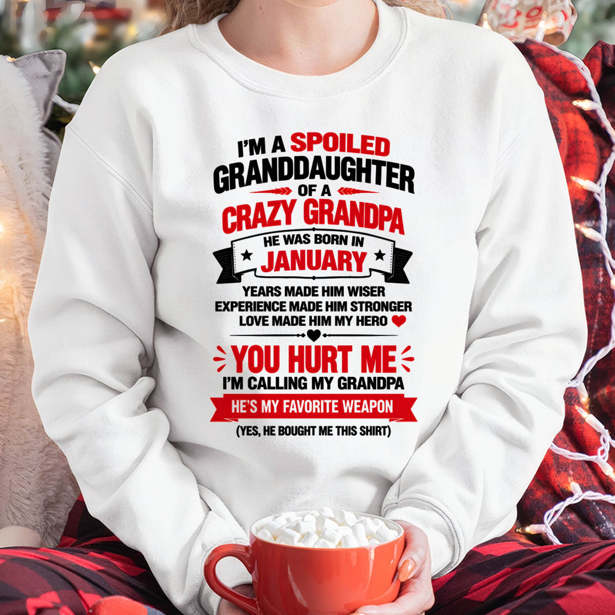 JANUARY SHIRT Grandpa Is A Hero - From Grandpa - To Granddaughter - Virgo01 (SKU2609-354-01)