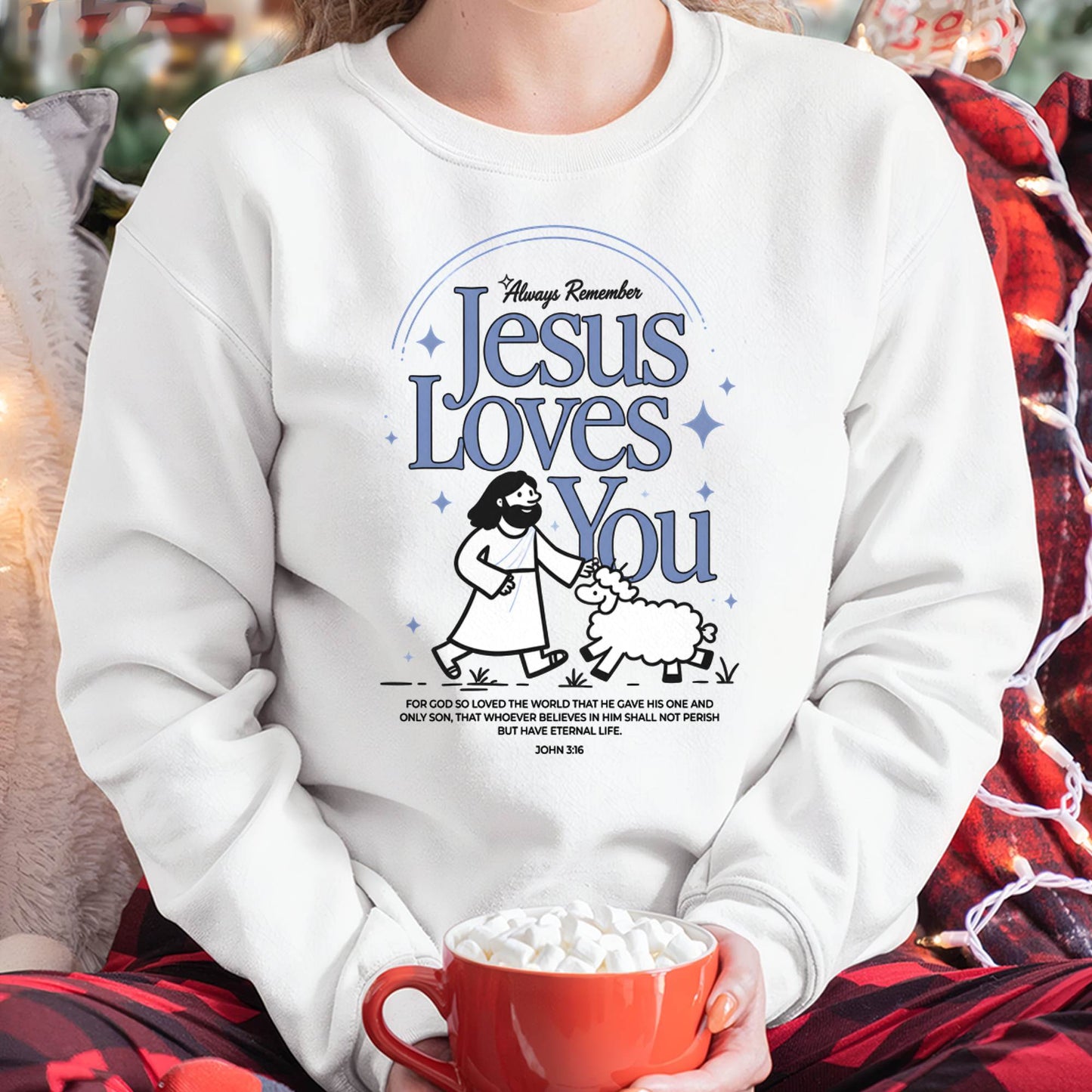 Christian T-Shirt Jesus loves you -Virgo00 (SKU2607-350)
