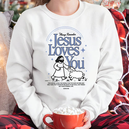 Christian T-Shirt Jesus loves you -Virgo00 (SKU2607-350)