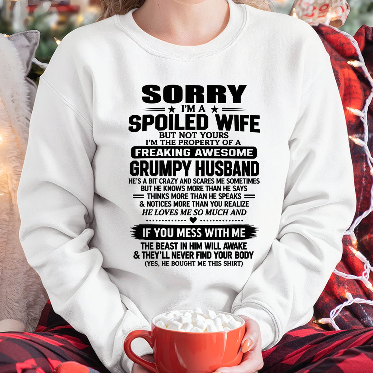 SHIRT Spoiled Wife – Taken By An Awesome Grumpy Husband - From Husband - To Wife - Virgo00 (SKU2610-107-00)