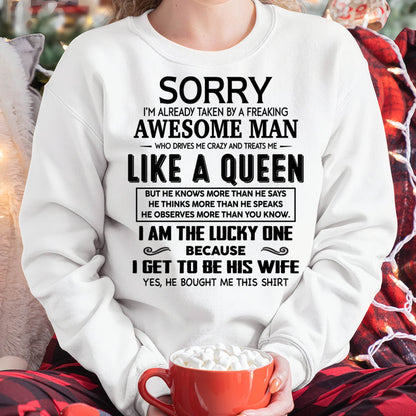 AN AWESOME MAN WHO DRIVES ME CRAZY AND TREATS ME LIKE A QUEEN - FROM HUSBAND - virgo00 (SKU26T-01286-00)