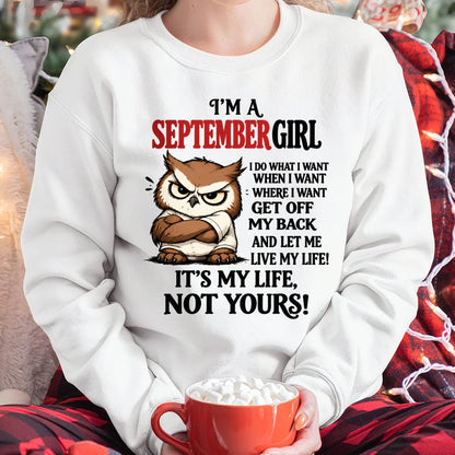 SEPTEMBER SHIRT It's My Life, Not Yours - For Women - Virgo09 (SKU2609-328-09)