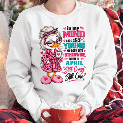 APRIL SHIRT In My Mind I'm Still Young - For Women - Virgo04 (SKU2609-219-04)