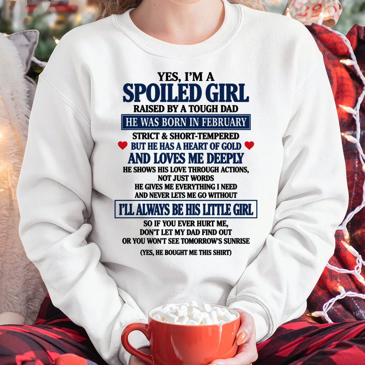 FEBRUARY SHIRT Tough Dad Love Me - From Dad - To Daughter - Virgo02 (SKU2609-100-02)
