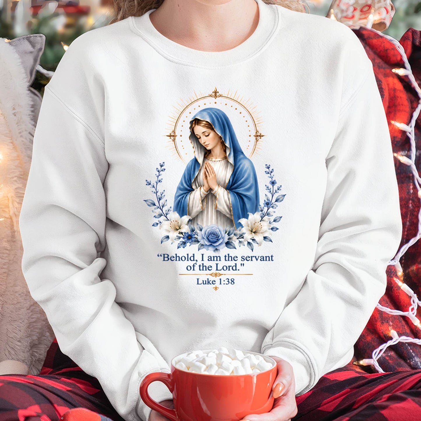 Christian T-Shirt Virgin Mary - For Women - Virgo00 (SKU2608-50)