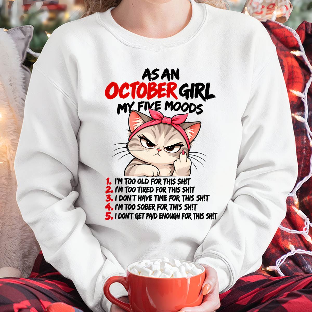 OCTOBER SHIRT October Girl, My 5 Moods - For Women - Virgo10 (SKU2610-164-10)
