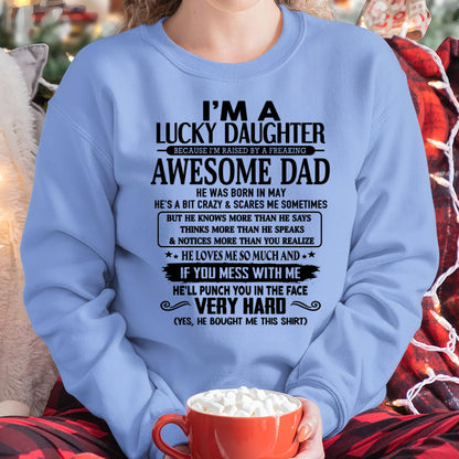 May - I'm Lucky Daughter - Gift for Daughter from Dad - Virgo05 (SKU-TLUCKYDD-05)