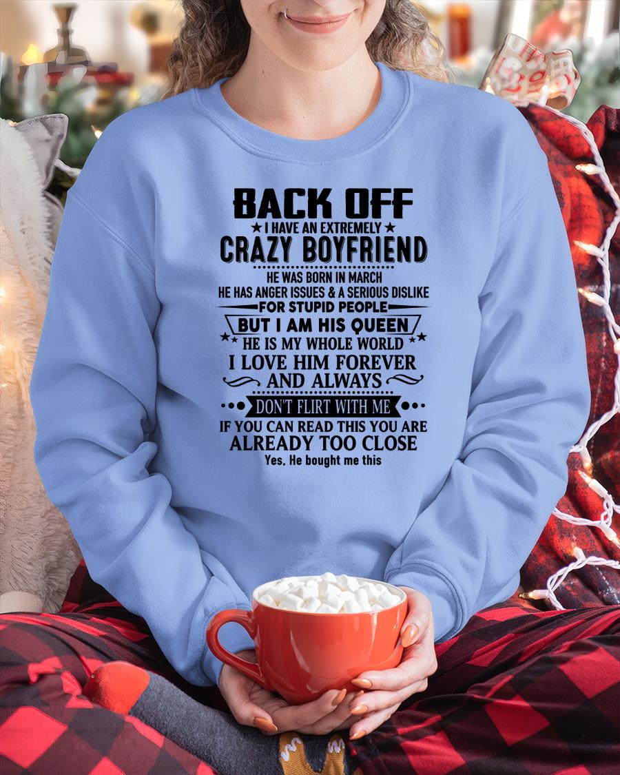 March - Back Off I Have An Extremely Crazy Boyfriend - Gift For Wife From Husband - Virgo03 (SKUT-BACKOFF-03)