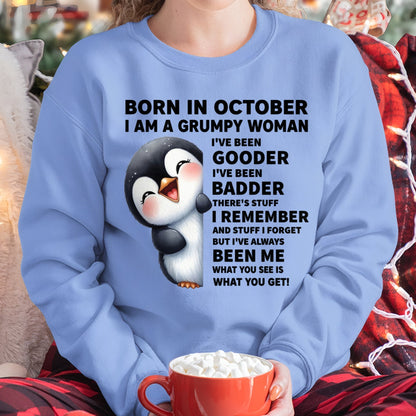 BORN IN OCTOBER I AM A GRUMPY WOMAN Virgo10 FMA (SKU09-95-10)