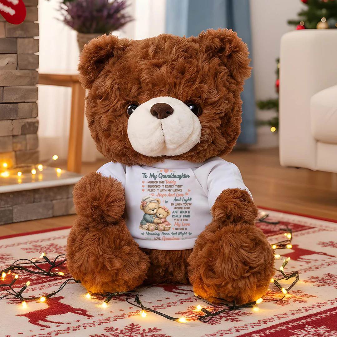 TO MY GRANDDAUGHTER - TEDDY BEAR, A BIG HUG FROM GRANDMA - virgo (SKU2608-609)