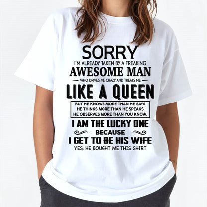 AN AWESOME MAN WHO DRIVES ME CRAZY AND TREATS ME LIKE A QUEEN - FROM HUSBAND - virgo00 (SKU26T-01286-00)