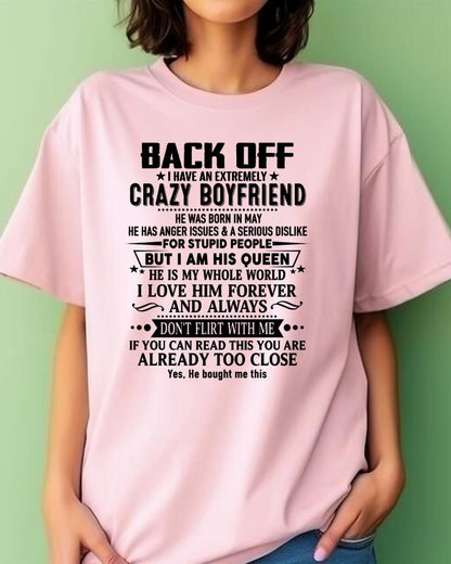 May - Back Off I Have An Extremely Crazy Boyfriend - Gift For Wife From Husband - Virgo05 (SKUT-BACKOFF-05)