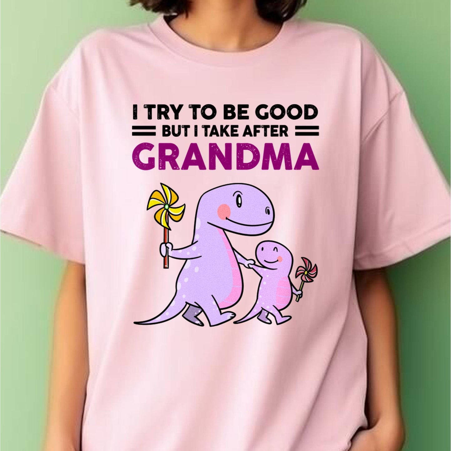 TRY TO BE GOOD BUT I TAKE AFTER GRANDMA- For granddaughter T shirt virgo00 (SKU07-87)