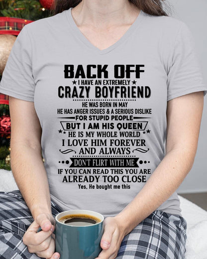 May - Back Off I Have An Extremely Crazy Boyfriend - Gift For Wife From Husband - Virgo05 (SKUT-BACKOFF-05)