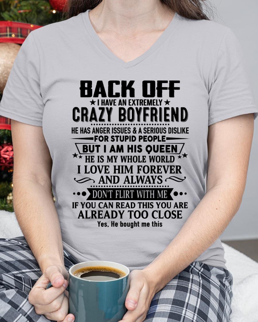 Back Off I Have An Extremely Crazy Boyfriend - - Gift For Wife From Husband - Virgo00 (SKUT-BACKOFF-00)