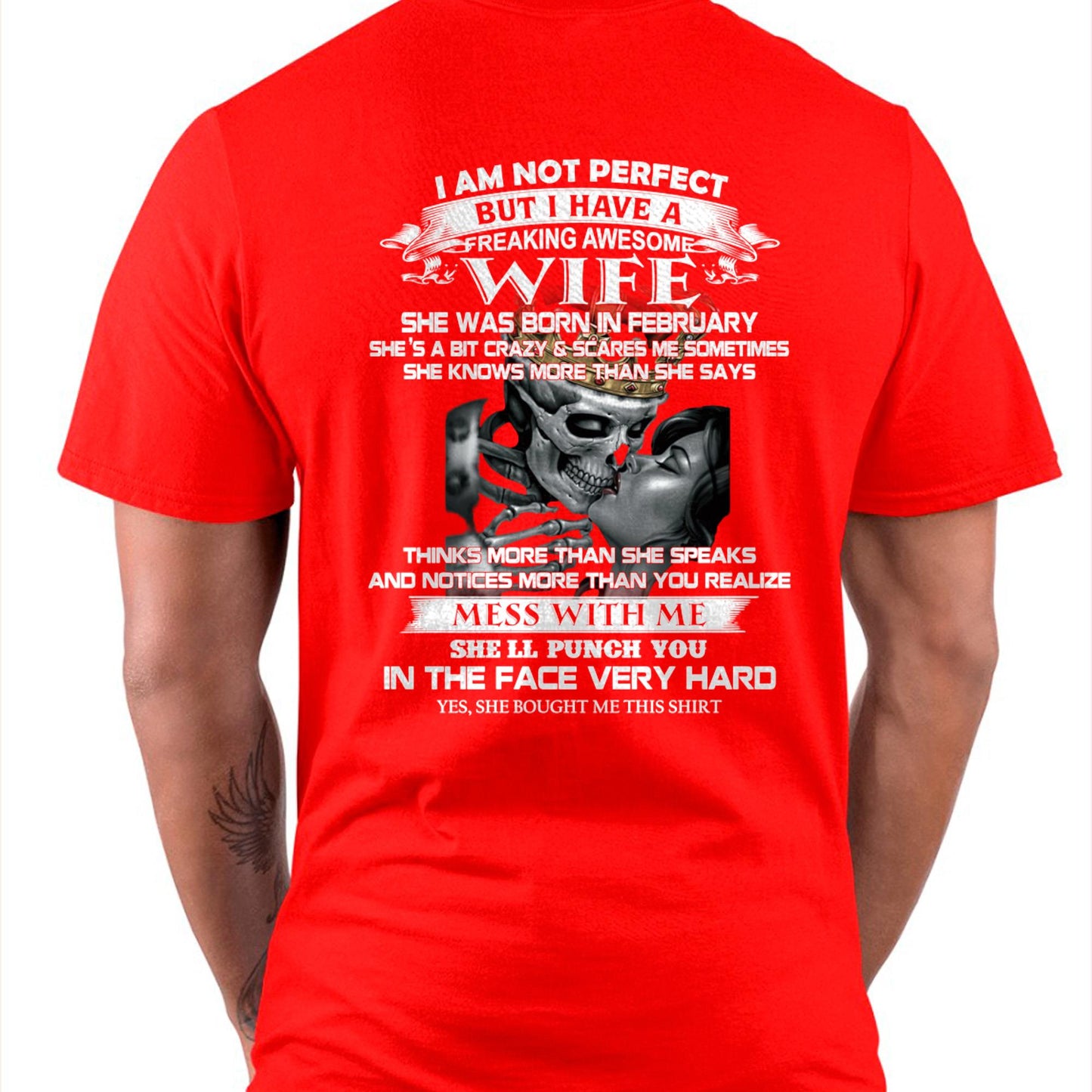 February - I Am Not Perfect But I Have A Freaking Awesome Wife - Gift For Husband From Wife - Virgo02 (SKU06-34-02)