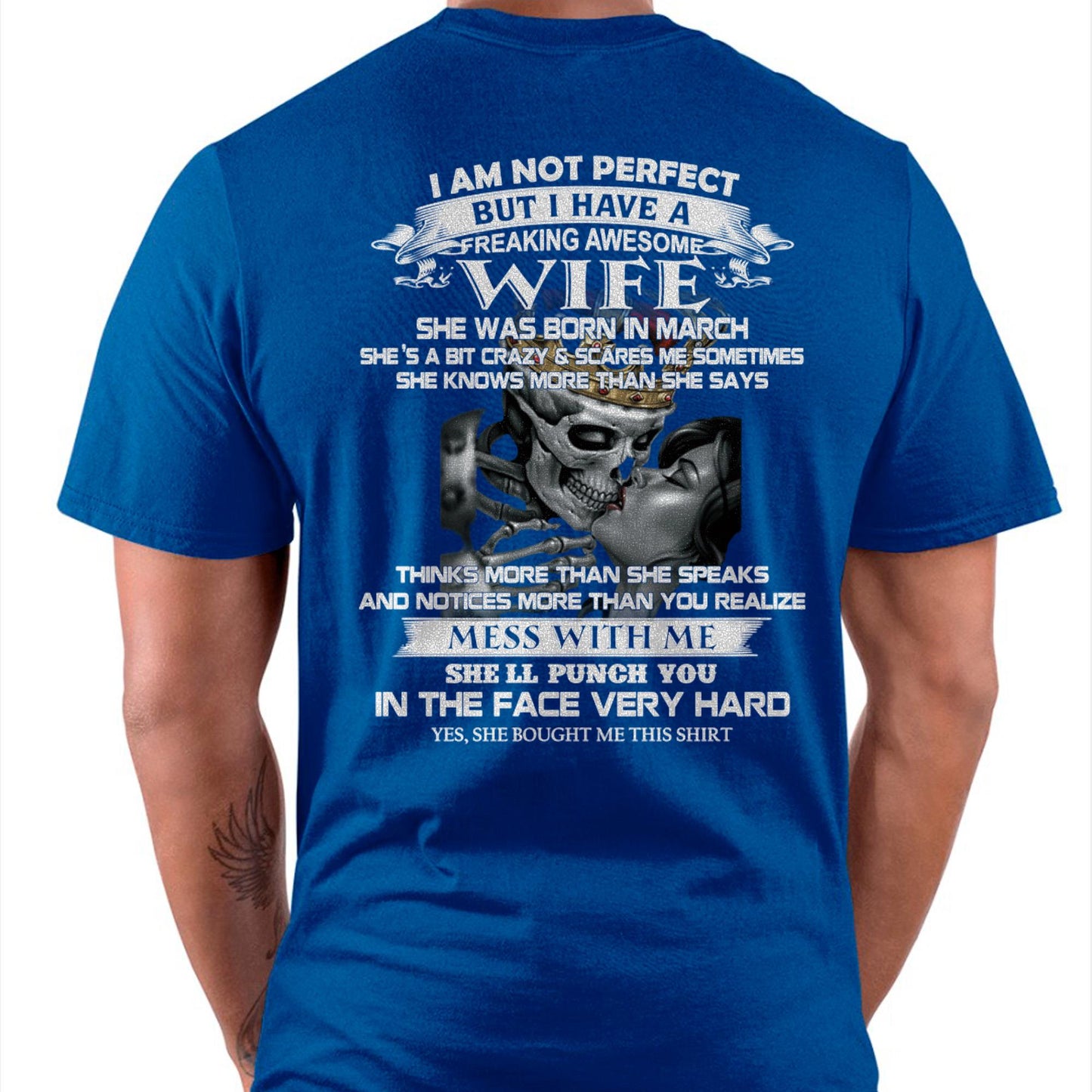 March - I Am Not Perfect But I Have A Freaking Awesome Wife - Gift For Husband From Wife - Virgo03 (SKU06-34-03)