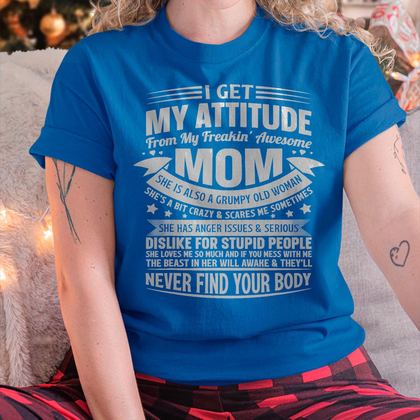 I Get My Attitude From My Freaking Awesome Mom - Gift for Daughter From Mom - virgo00