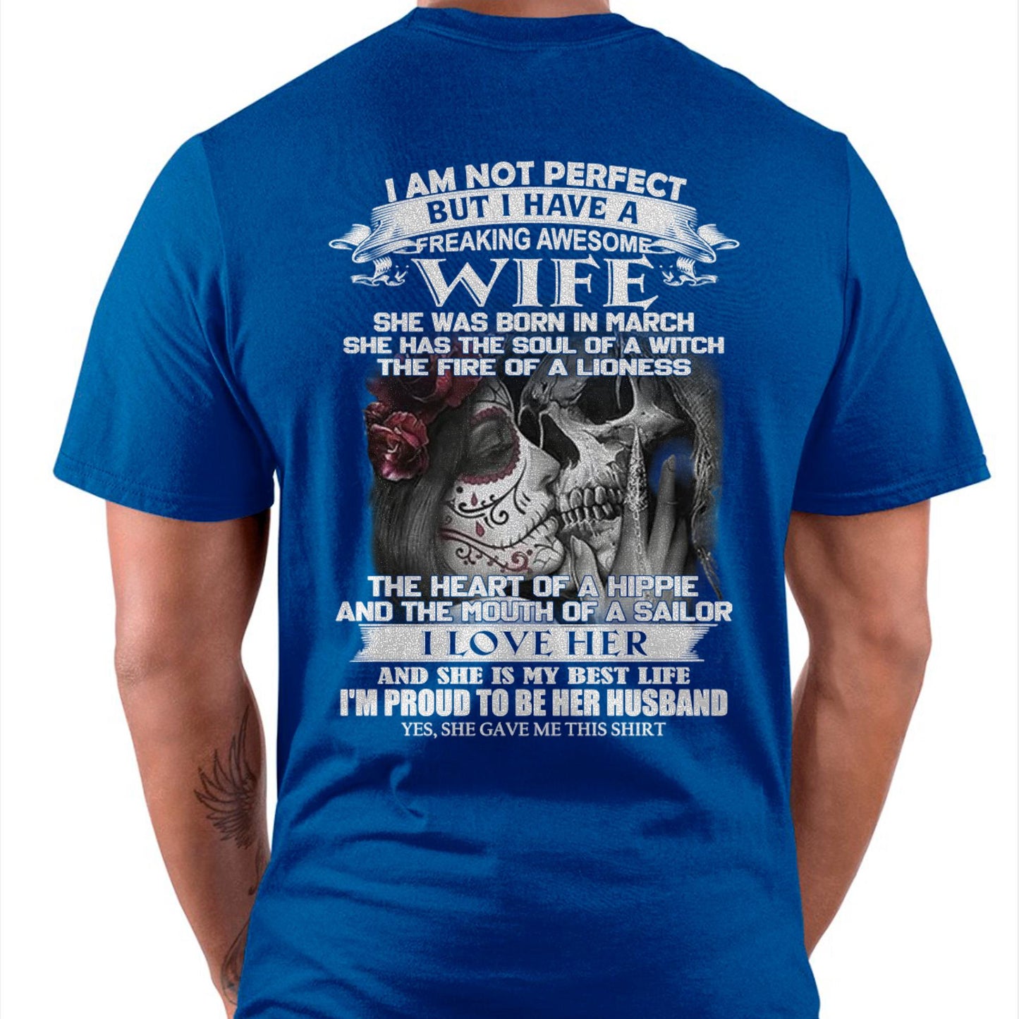 March - I Am Not Perfect But I Have A Freaking Awesome Wife - Gift For Husband From Wife - Virgo03 (SKU06-31-03)