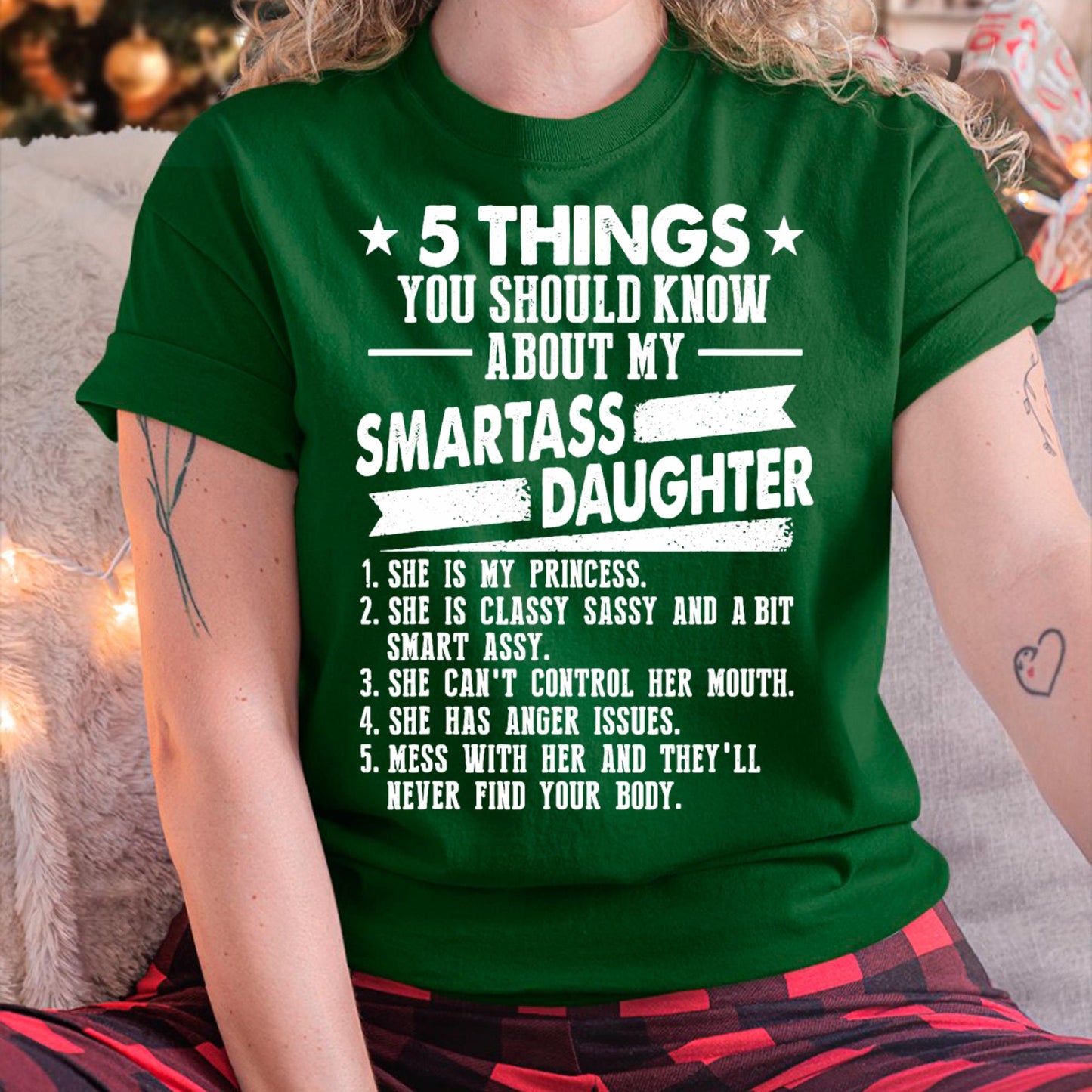 5 Things You Should Know About My Smartass Daughter - Gift for Daughter from Mom - virgo00