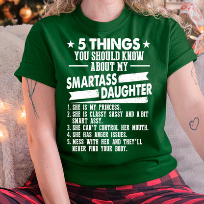 5 Things You Should Know About My Smartass Daughter - Gift for Daughter from Mom - virgo00