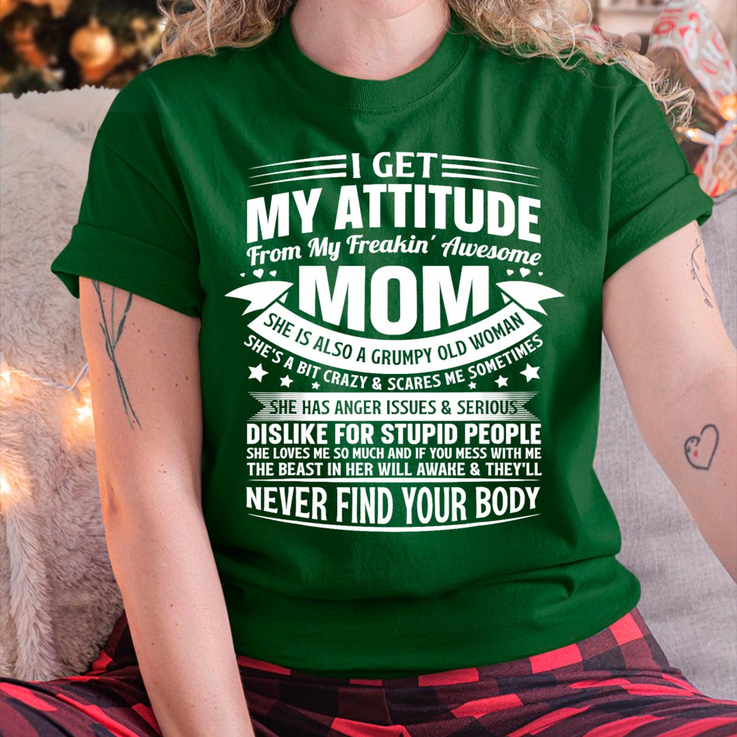 I Get My Attitude From My Freaking Awesome Mom - Gift for Daughter From Mom - virgo00
