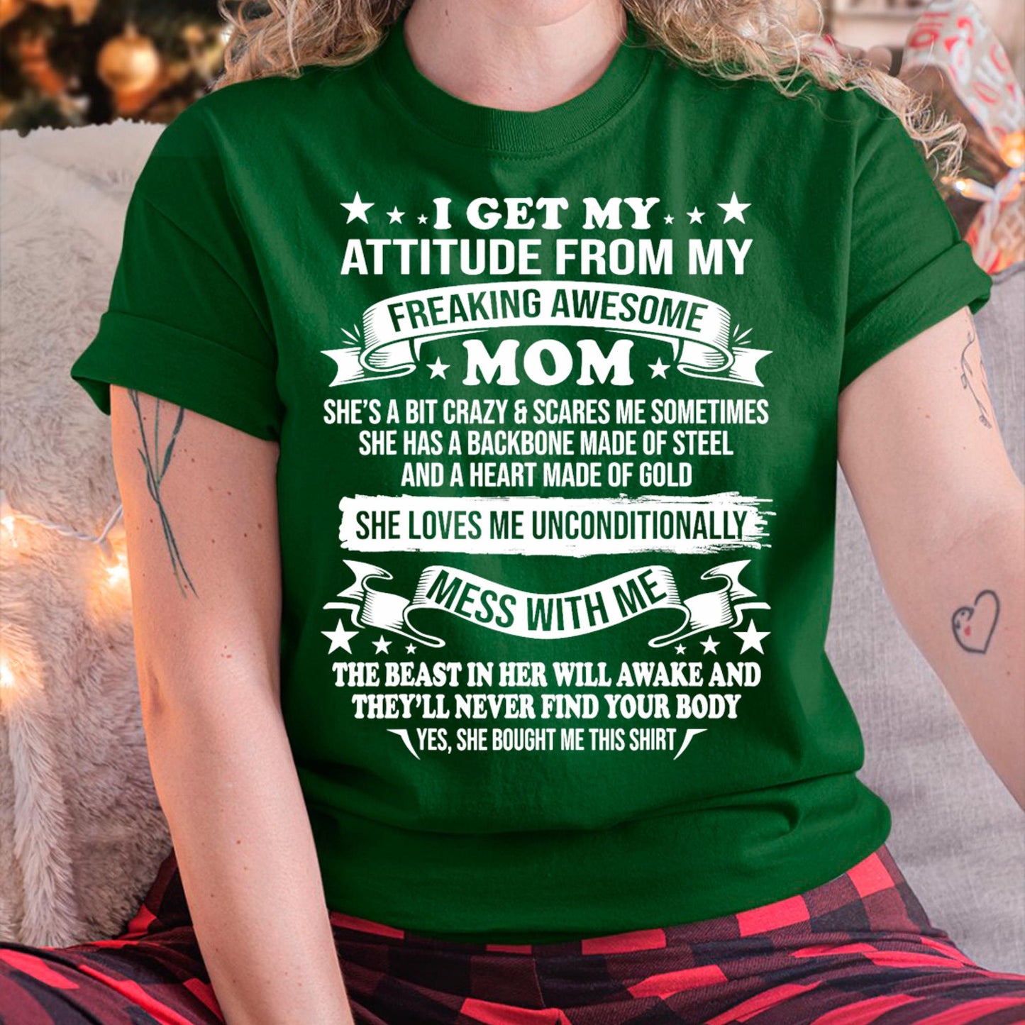 I Get My Attitude From My Freaking Awesome Mom - Gift for Daughter From Mom - virgo00 (SKUT-2807MD)