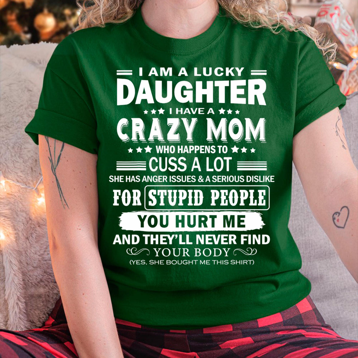 I Am a Lucky Daughter I Have a Crazy Mom - Gift for Daughter From Mom - virgo00