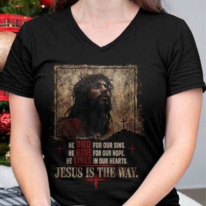 Christian T-Shirt Jesus is the Way - For Women - Virgo00 (SKU2607-349)