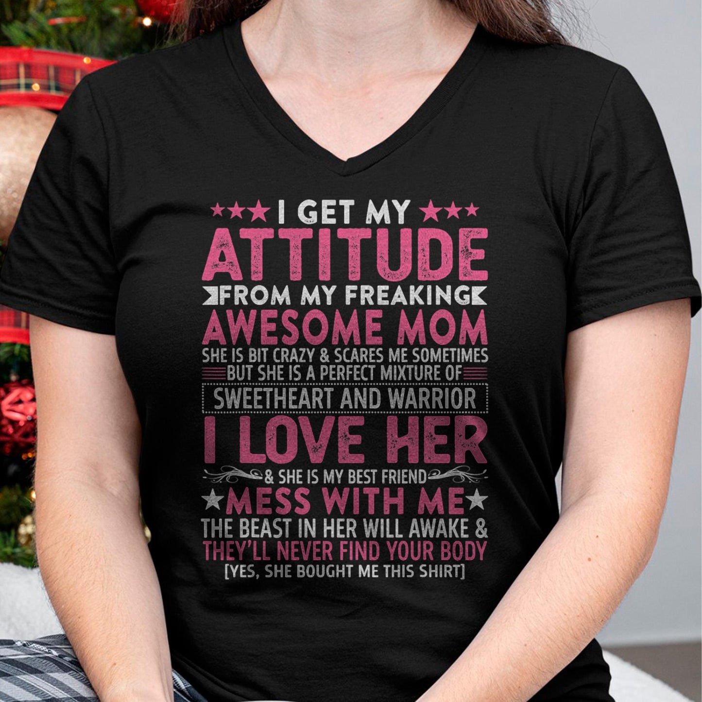 I Get My Attitude From My Freaking Awesome Mom - Gift for Daughter From Mom - virgo00
