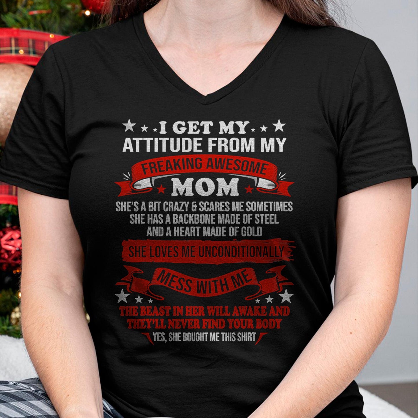 I Get My Attitude From My Freaking Awesome Mom - Gift for Daughter From Mom - virgo00