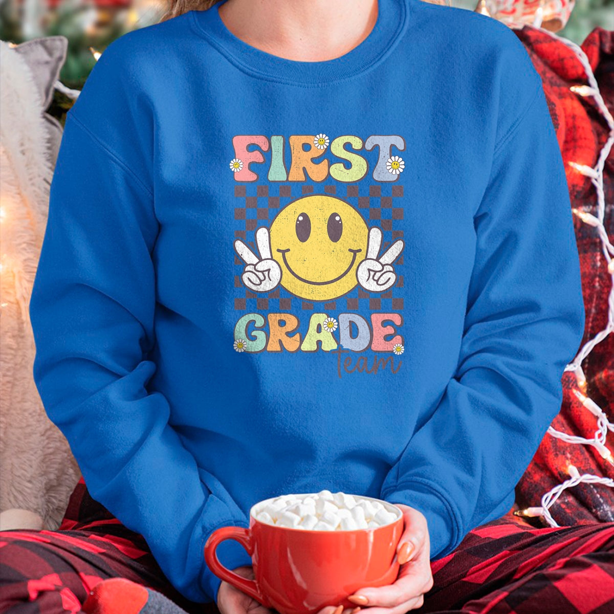 Best Student Shirt, Funny Back To School UnisexT-Shirt/Hoodie/Sweatshirt HLT00 - First Grade Team Smile Face 1st Grade Back to School T-Shirt