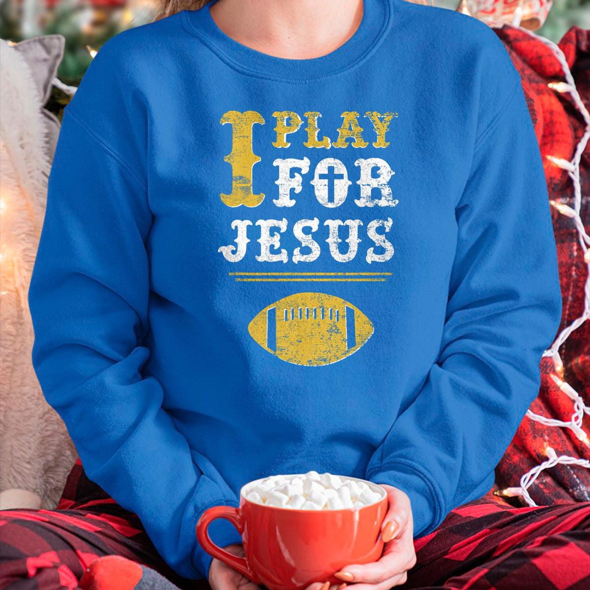 Christian Tee, Christian Faith Unisex T-Shirt/Hoodie/Sweatshirt HLT00 - I Play For Jesus, Christian Football Sports T-Shirt