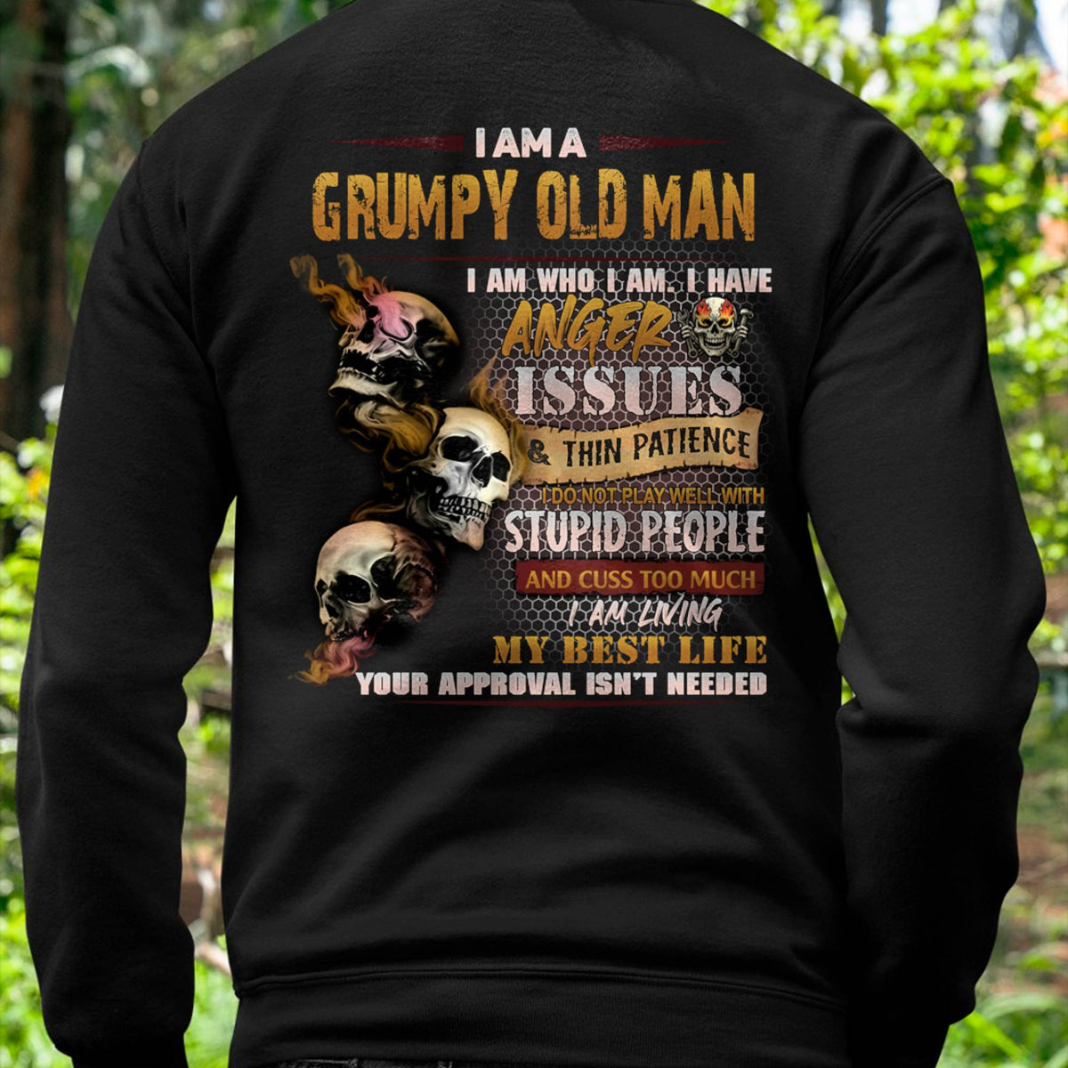 Grumpy Old Man T-Shirt - Funny Skull Anger Issues Tee - Perfect Gift For Men Virgo00 (SKU08-67-00)