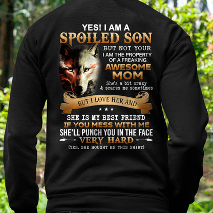 Lucky Son of Awesome Mom - Perfect Gift for Son From Mom - virgo00 (SKU10-128-00)
