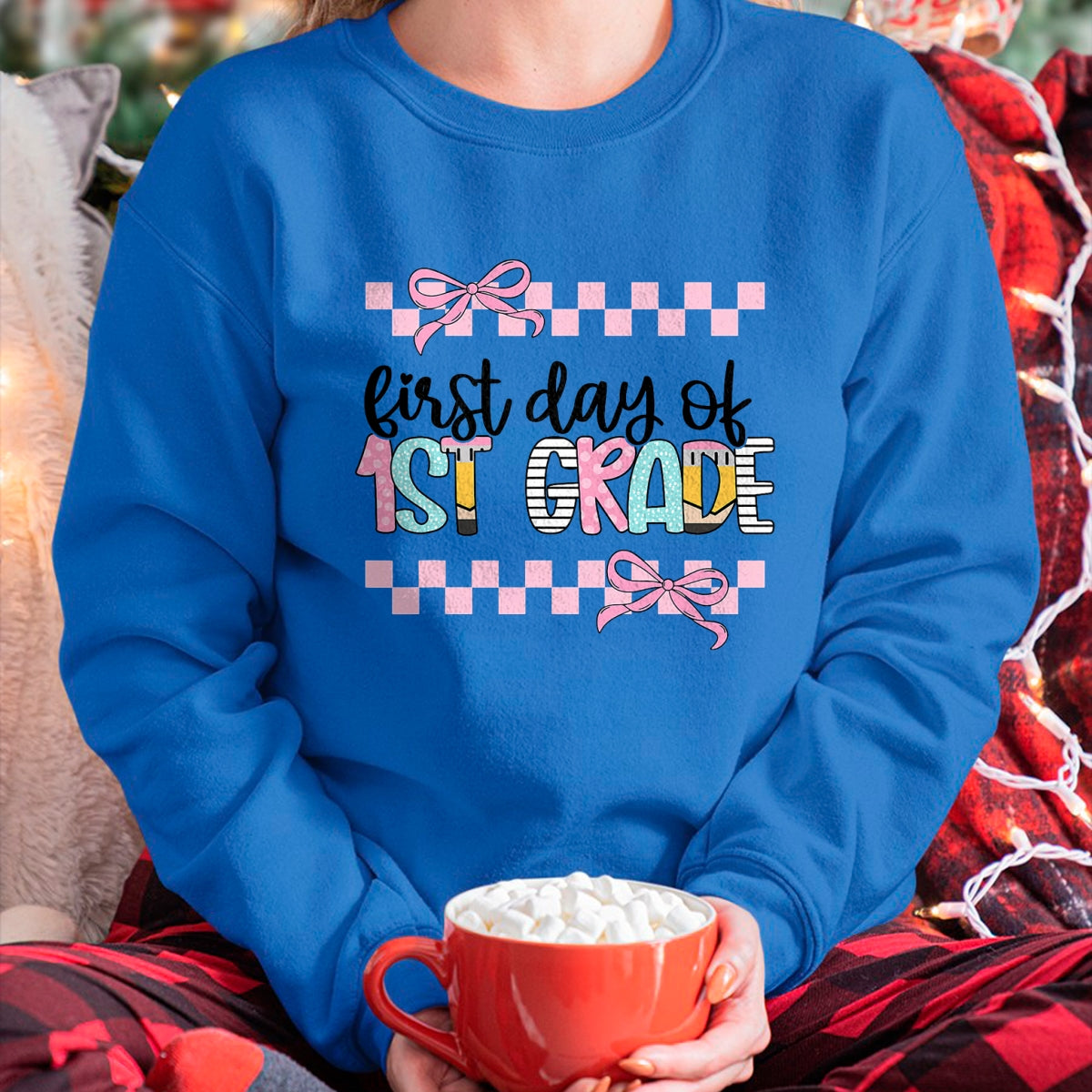 Best Student Shirt, Funny Back To School UnisexT-Shirt/Hoodie/Sweatshirt HLT00 - First Day of 1st Grade Teacher Girl Coquette Back to School T-Shirt