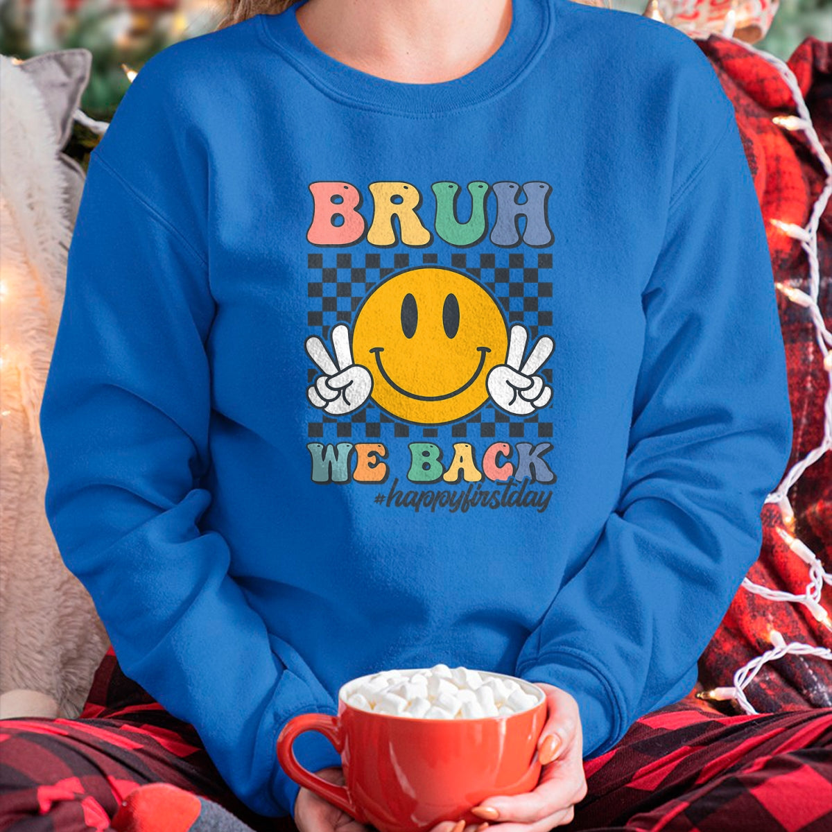 Best Student Shirt, Funny Back To School UnisexT-Shirt/Hoodie/Sweatshirt HLT00 - Bruh We Back Retro Smile Face Happy First Day of School T-Shirt