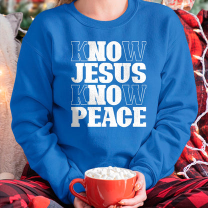 Christian Tee, Christian Faith Unisex T-Shirt/Hoodie/Sweatshirt HLT00 - Know Jesus Know Peace Religion God Church Christian Gifts T-Shirt