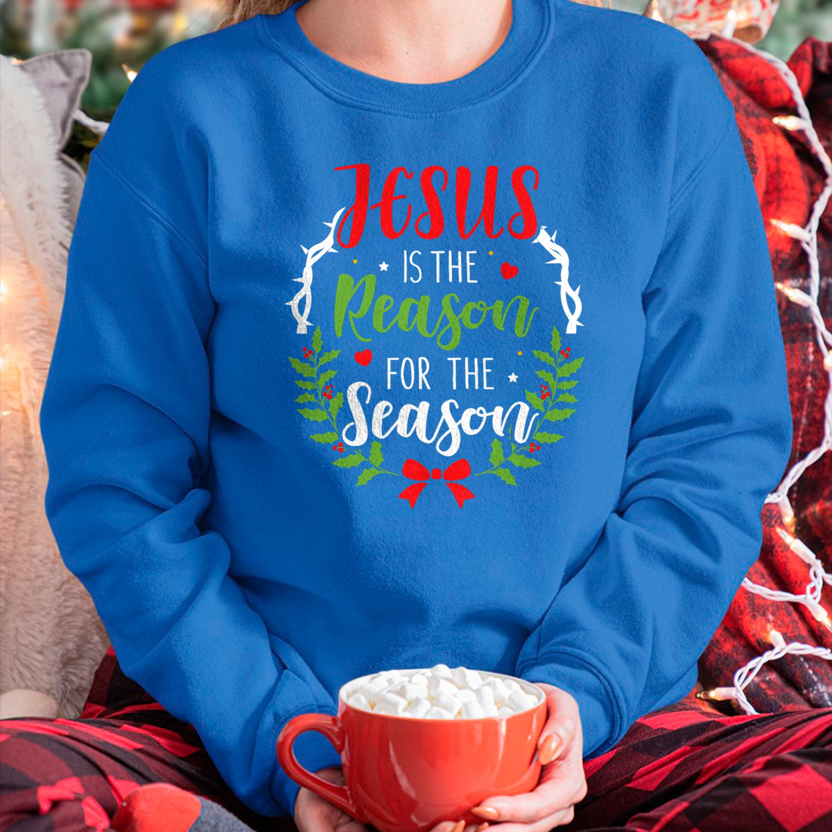 Christian Tee, Christian Faith Unisex T-Shirt/Hoodie/Sweatshirt HLT00 - Jesus is the reason for the season christian christmas T-Shirt