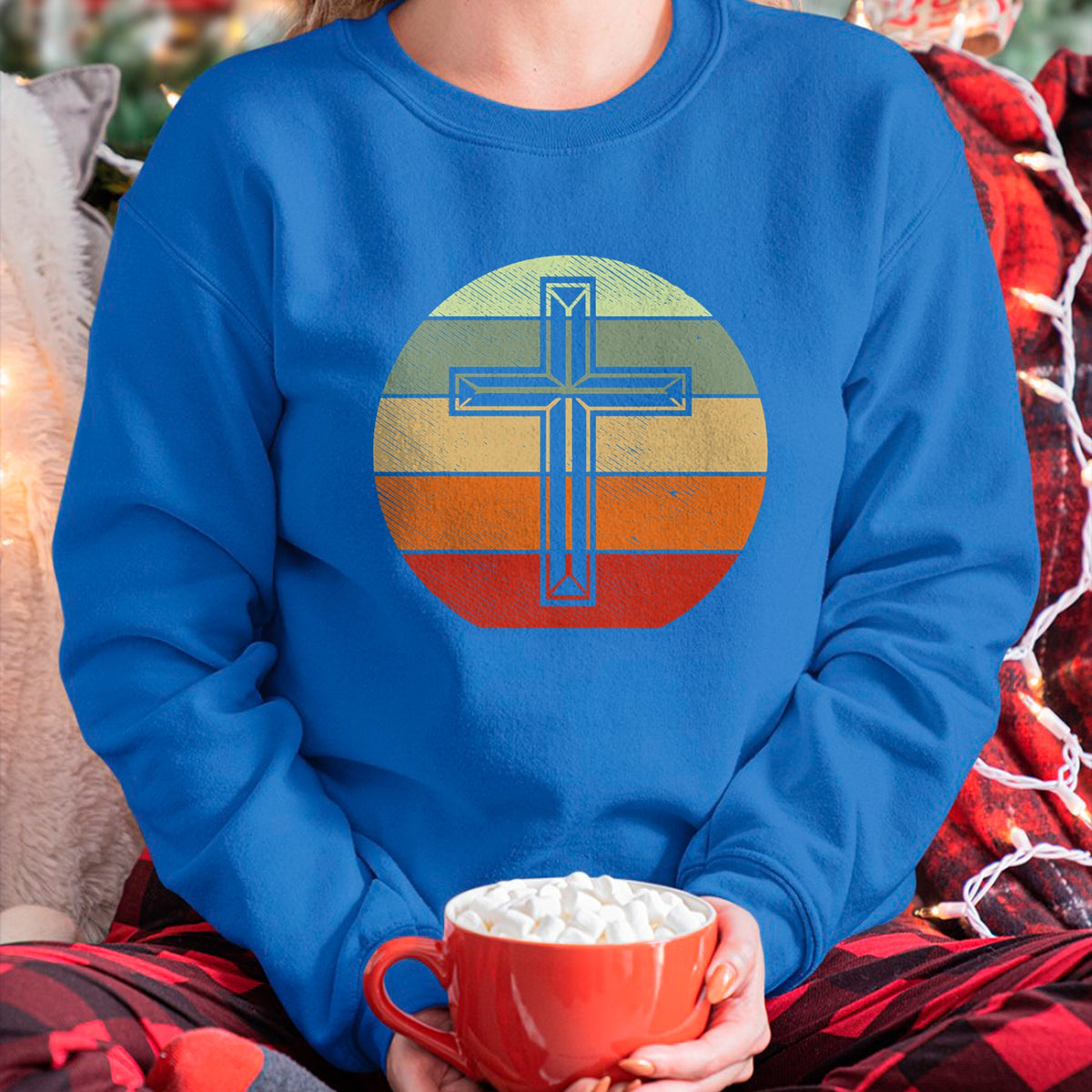 Christian Tee, Christian Faith Unisex T-Shirt/Hoodie/Sweatshirt HLT00 - Jesus Retro Cross Christ God Faith Religious Christian Gift T-Shirt