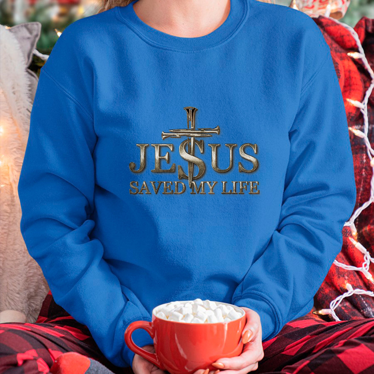 Christian Tee, Christian Faith Unisex T-Shirt/Hoodie/Sweatshirt HLT00 - Jesus Christ Saved My Life Gift For Women Men T-Shirt