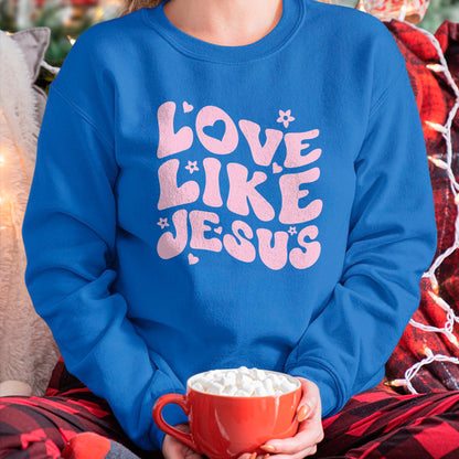 Christian Tee, Christian Faith Unisex T-Shirt/Hoodie/Sweatshirt HLT00 - Love Like Jesus Positive Catholic Preppy Retro Christian T-Shirt