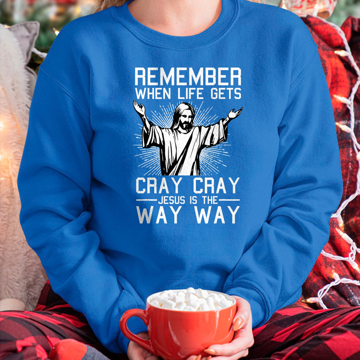 Christian Tee, Christian Faith Unisex T-Shirt/Hoodie/Sweatshirt HLT00 - Jesus Is The Way Christmas Funny Faith Religious Christian T-Shirt