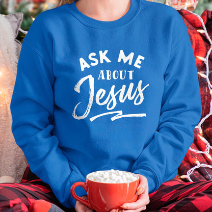 Christian Tee, Christian Faith Unisex T-Shirt/Hoodie/Sweatshirt HLT00 - Christian T Shirt Ask me about Jesus T-Shirt