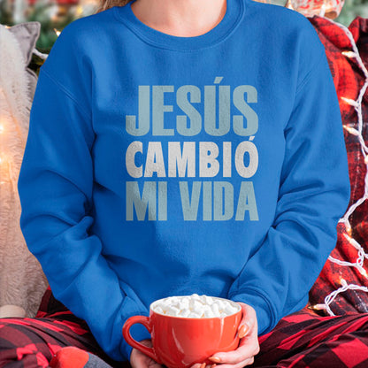Christian Tee, Christian Faith Unisex T-Shirt/Hoodie/Sweatshirt HLT00 - Jesus Cambio Mi Vida, Spanish Shirt, Spanish Christian Shirt T-Shirt