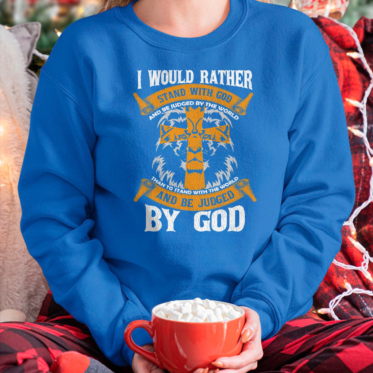 Christian Tee, Christian Faith Unisex T-Shirt/Hoodie/Sweatshirt HLT00 - I Would Rather Stand With God Jesus Christ Christian Faith T-Shirt (1)