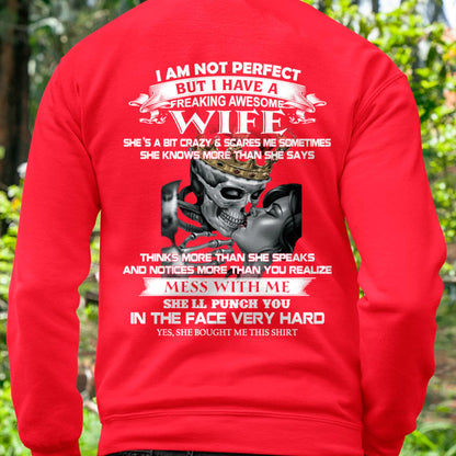 I Am Not Perfect But I Have A Freaking Awesome Wife - Gift For Husband From Wife - Virgo00 (SKU06-34-00)